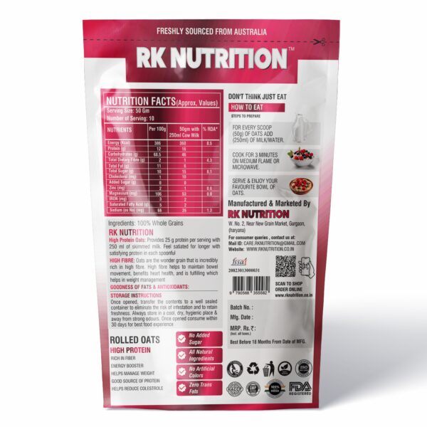 RK NUTRITION ROLLED OATS - Image 2